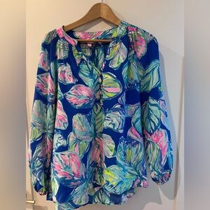 Lily Pulitzer Silk Elsa Top, Casa del Sol
